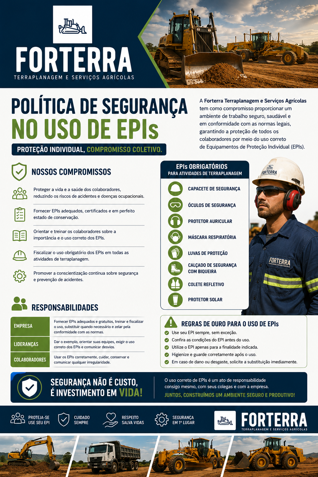 Política de Segurança no Uso de EPIs — documento integral da Forterra